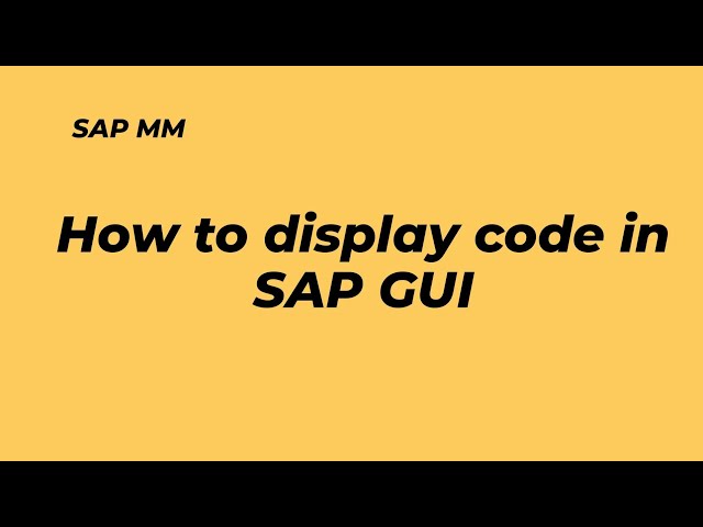 SAP MM | How to display codes in sap mm | BP role code, PO type code, Material type | #Sapislive #S8
