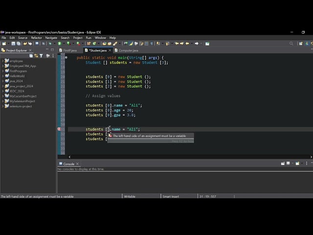 # 27 _ Array of Objects in Java | Storing Multiple Objects