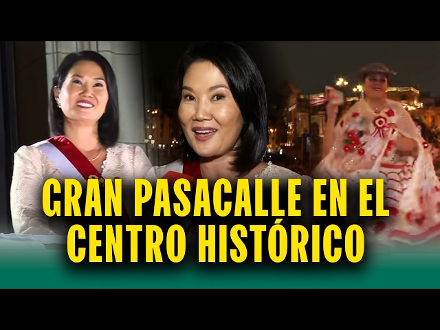 La fiesta continúa: Presidenta Keiko Fujimori presencia gran pasacalle por Fiestas Patrias