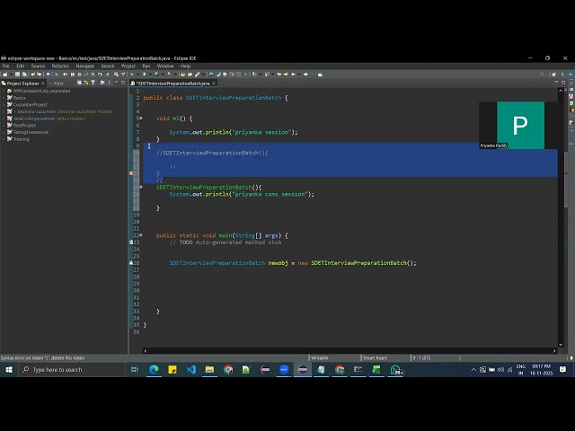 SDET Interview Preparation | Day 2 – Java Constructors, Instance Blocks & Static | Priyanka & Mohan