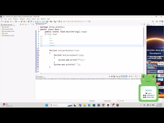 ⭐ Java Star Pattern in 30 Seconds! 🚀 | Right Triangle Pattern Using Loops 💻 #Shorts