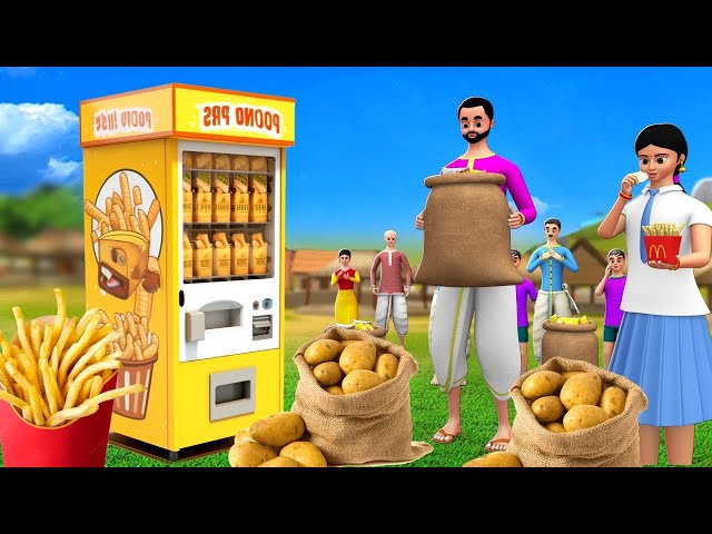 आलू चिप्स एटीएम - French Fries Potato Chips ATM Comedy Videos | Hindi Kahaniya Stories | Maa Maa TV