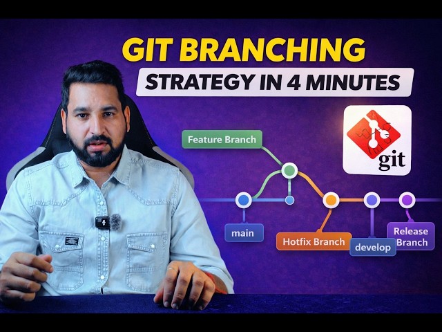 Git Branching Strategy Explained in 4 Minutes 🚀 | main, develop, feature, release