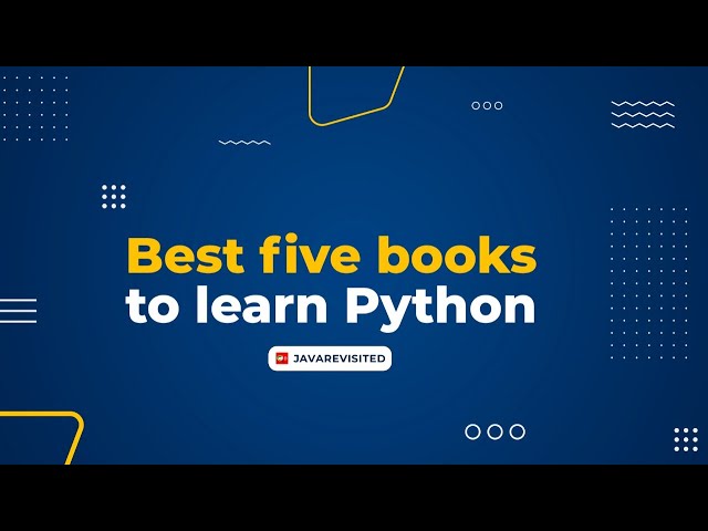 5 Best  books to learn Python for Beginners| Best Python Programming Books