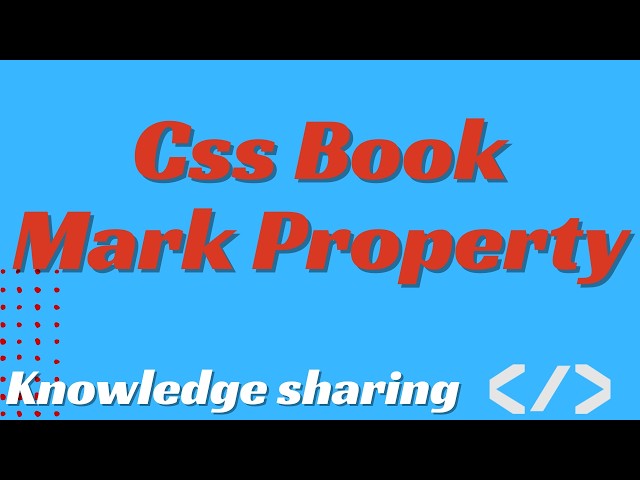 Css Book Mark Property | bangla css book mark properyt| css book mark property