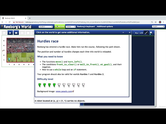 Hurdles Challenge using While Loops | 100 Days of Code: The Complete Python Pro Bootcamp for 2022