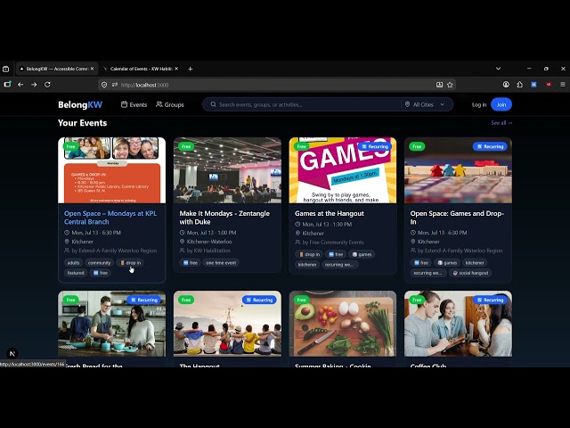 Building an Accessible Events Platform - Website & Mobile