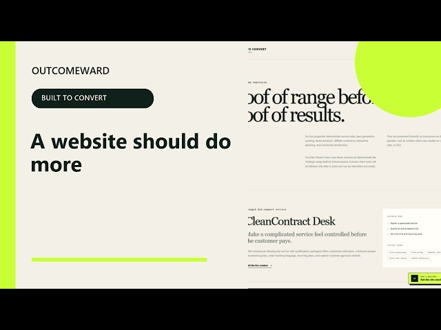 A Website Should Do More Than Sit There | Outcomeward