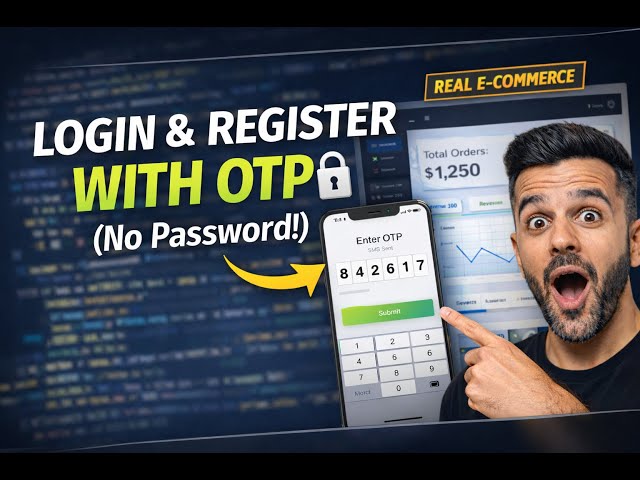 E-Commerce Login & Registration with OTP | Secure Auth System in MERN Stack