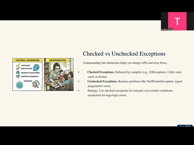 Exception handling in java