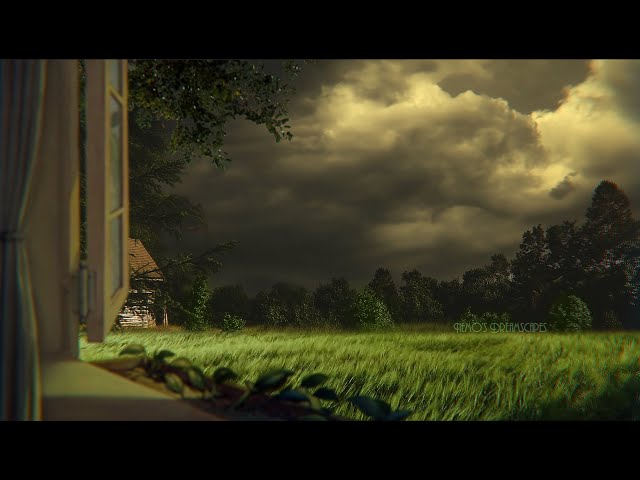 1940s Calm before The Storm Ambience | Oldies music playing in another room (distant thunder)