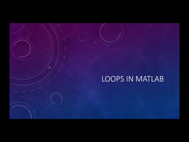 Loops in MATLAB - How To Ep. 43