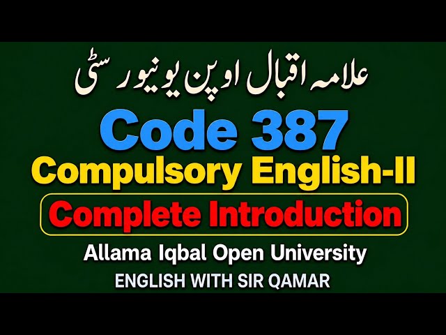 Compulsory English-II|Code 387|FA|HSSC|I.Com|Urdu Explanation 