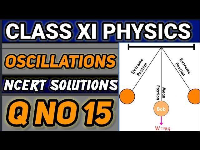 NCERT Solutions Q No 15 Class XI Physics Oscillations #classxiphysics #ncertsolutions #video