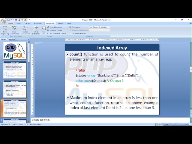 11. PHP & MySQL | Types of Array in PHP
