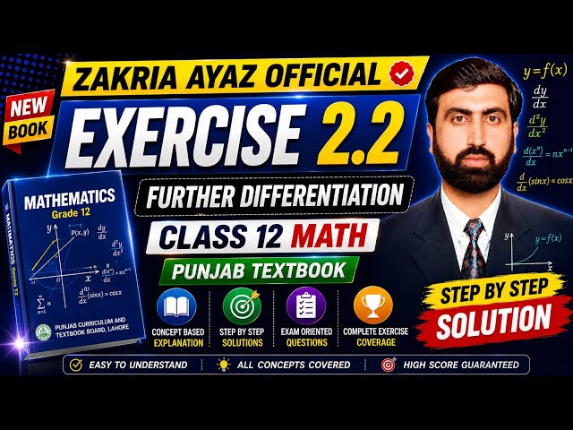 Class 12 Math | Exercise 2.2 | Unit 2 Exercise 2.2 Math | Punjab Board New Book 2026 | Sir Zakria