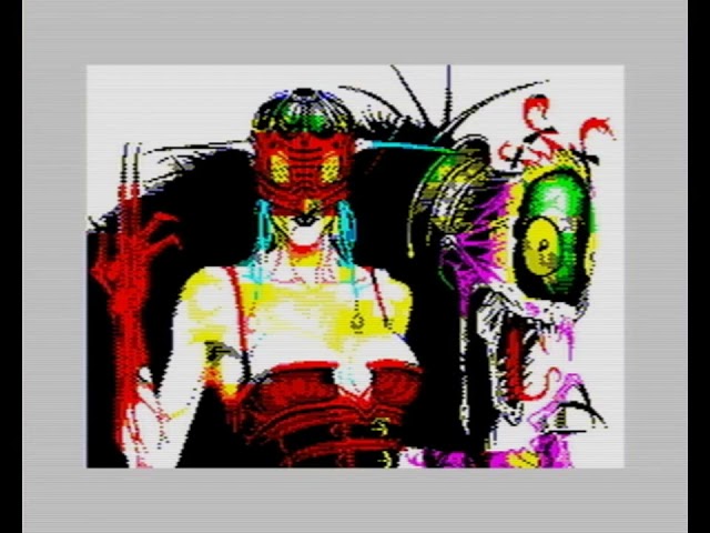 ZX Spectrum 128k - Pixel Megademo RF CRT color recording 2015