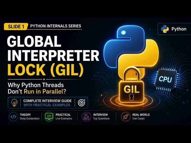 Python GIL Explained 🔥 | Multithreading vs Multiprocessing | Interview Questions