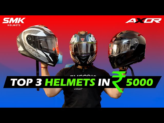 Top 3 Helmets Under 5000😍 Best For Travel, City Ride & Motovlog SMK Tyhoon, Axor Apex Street & IGN 7