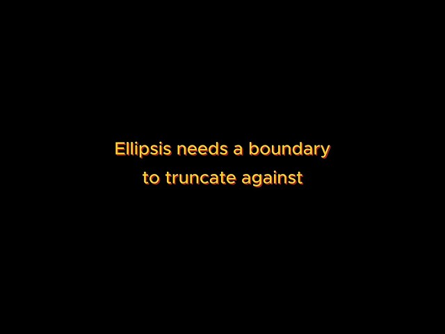 text-overflow: ellipsis Not Working? Here Are The Reasons Why