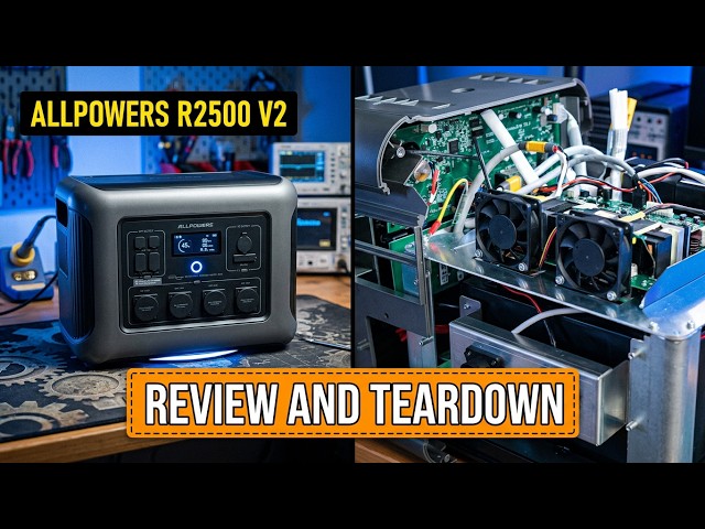 Review with teardown of the portable charging station Allpowers R2500 V2. And CAN communication.