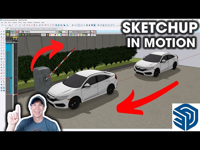 How to Create MOVING ANIMATIONS in SketchUp!