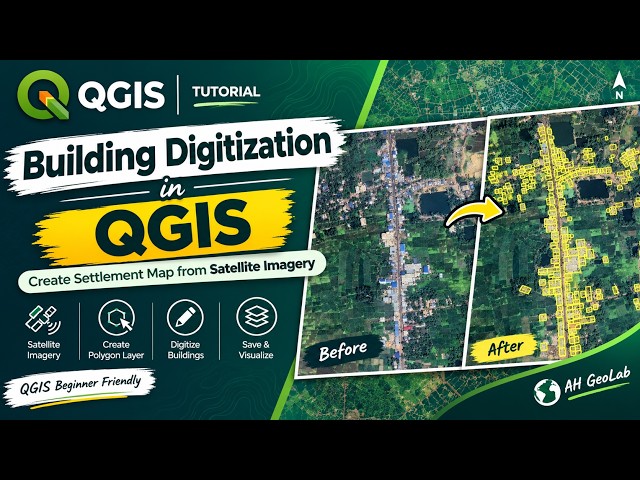 Building Digitization in QGIS | Create Settlement Map from Satellite Imagery