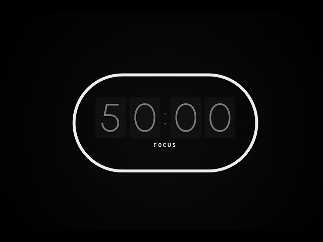 4 Hours Deep Focus Session | 50/10 Pomodoro Timer | Minimalist Flip Clock | Silent Mode