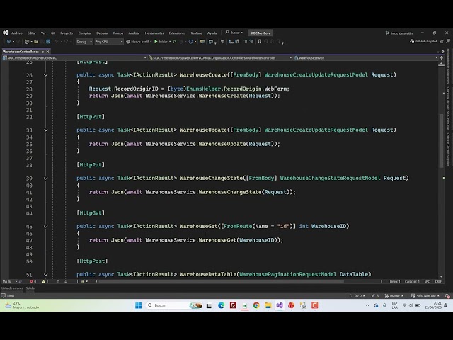 120 Frontend List Warehouses: Commercial Management System with ASP.NET Core MVC and Onion Archit...
