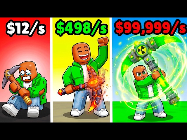 I Got the Most POWERFUL PICKAXE in Roblox! (Roblox Pickaxe Tycoon)