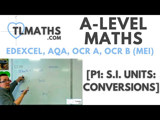 A-Level Maths: P1-03 [S.I. Units: Conversions]
