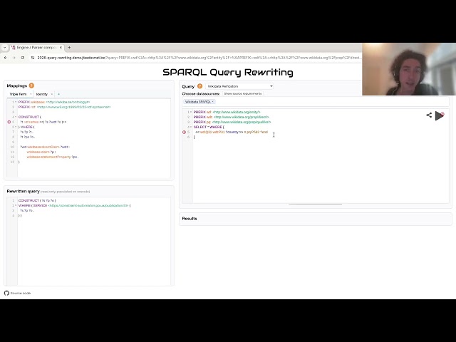 Demonstration of RDF and SPARQL 1.2 Interoperability through Query Rewriting