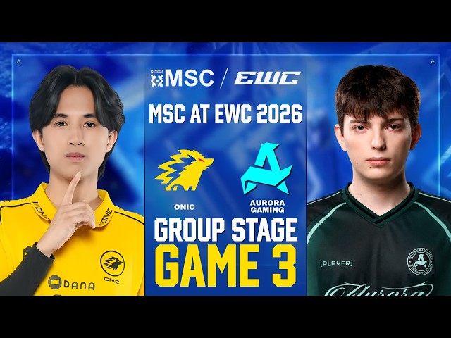 [GAME 3] ONIC ID vs AURORA GAMING MSC AT EWC 2026 GROUP STAGE | ONIC vs RORA