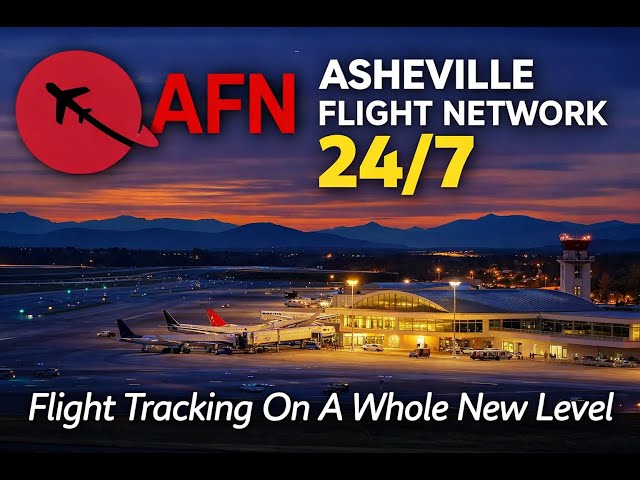 LIVE 24/7 - Asheville Reg. Airport - LIVE Air Traffic Control & Tracking - Asheville Flight Network