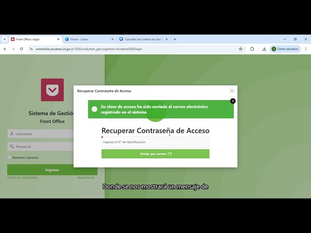 How to Recover Your Password | ICT Management System Tutorial (Front Office)