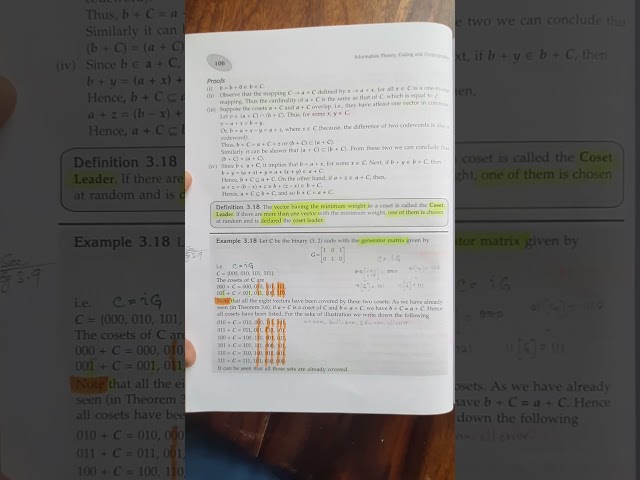 linear block codes for error correction: ch coding