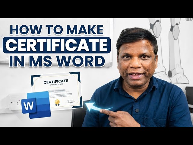 How to Make a Certificate in MS Word? | Basic Computer | CLOUD VISION - Computer Institute