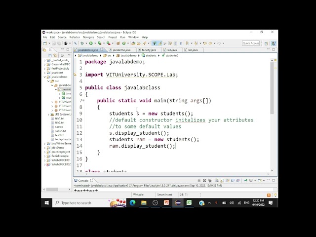 Java - Constructors - Default and Parameterized - Constructor Overloading- Demo