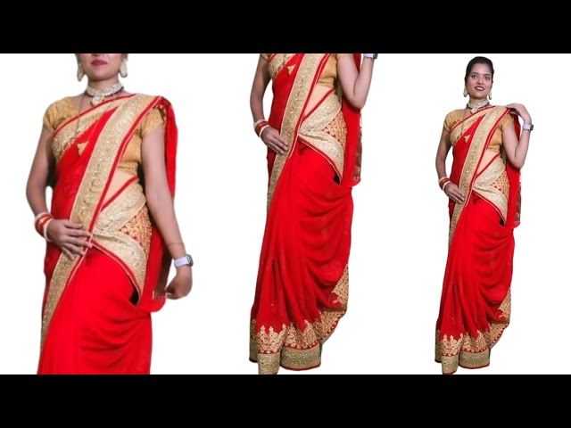 How to wear Fish cut Saree Draping | Drape Different Style Fish Cut Style Saree / Mermaid (Hindi)