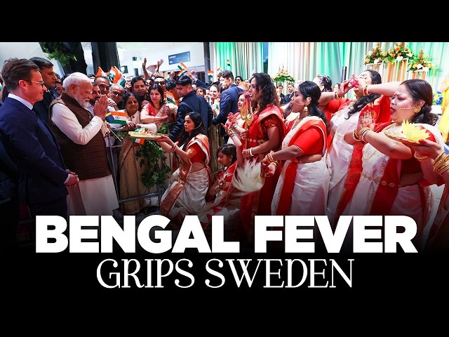 Sweden gets a Bengali touch as PM Modi receives a unique welcome