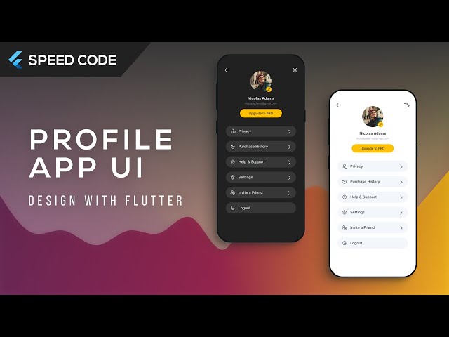 User Profile Screen Design - Flutter UI - Speed Code