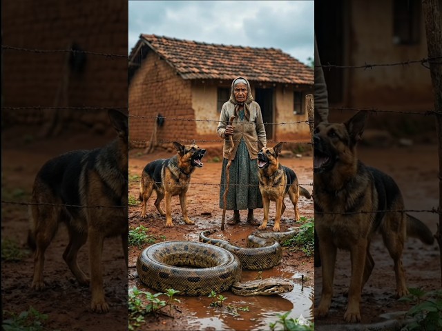Old Woman, Loyal Dogs & a Giant Python 😱 | Shocking Village Moment 🐍🐕 #shortsfeed #shorts