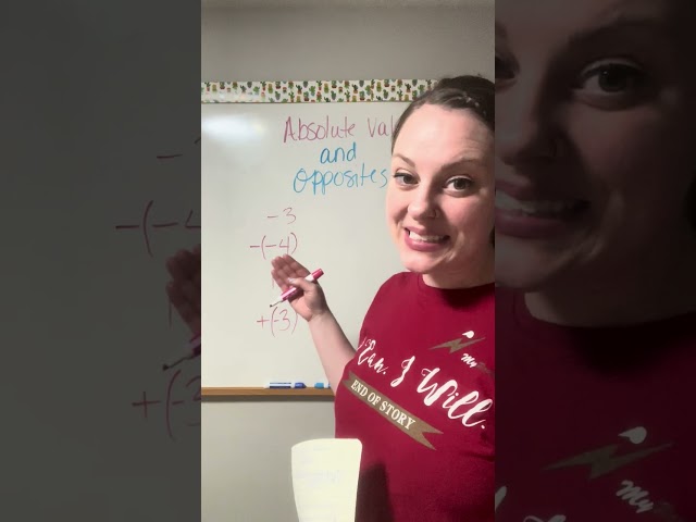 Math hacks- absolute values and opposites
