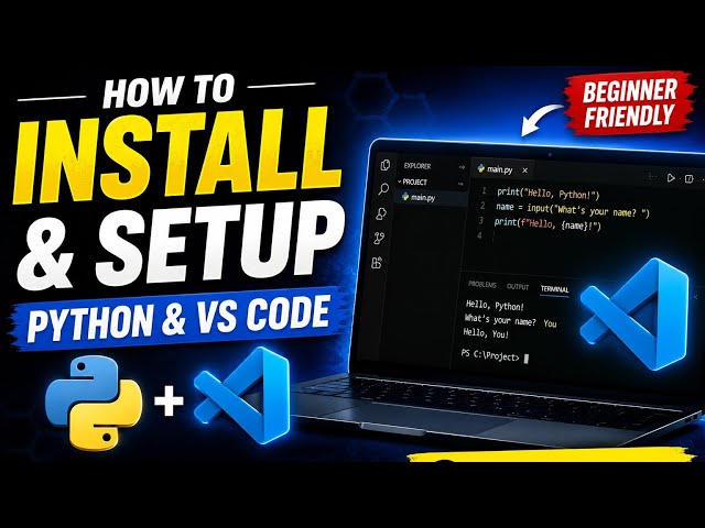 How to Install Python & VS Code for Beginners 🚀 | Complete Setup Guide @CourseCoffee #python #vscode