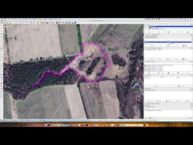 Mapping OSM landcover multipolygons with JOSM