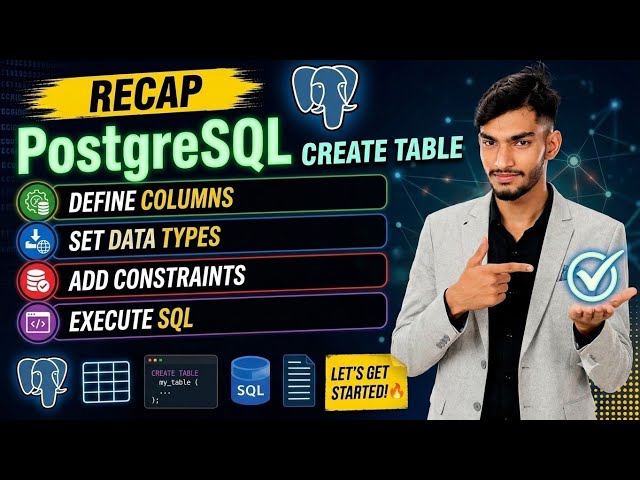 PostgreSQL Tutorial #X: How to CREATE TABLE Step by Step (2026 Guide)