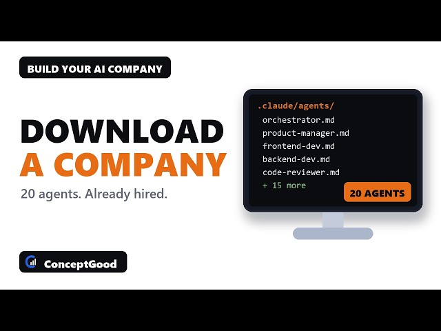 Get Your Own AI Company — 20 Agents, Ready in 5 Minutes