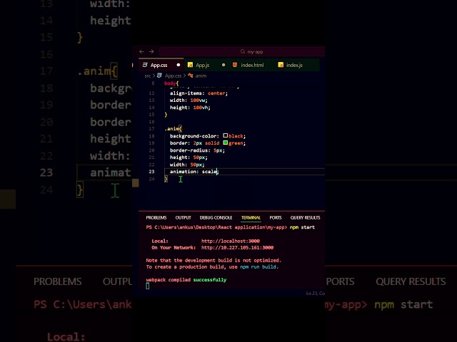 Beautiful UI Animations in React ✨ #shorts