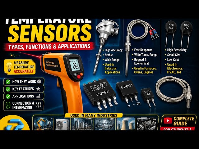 Temperature Sensors: Types, Functions, and Applications #RTD #thermocouple