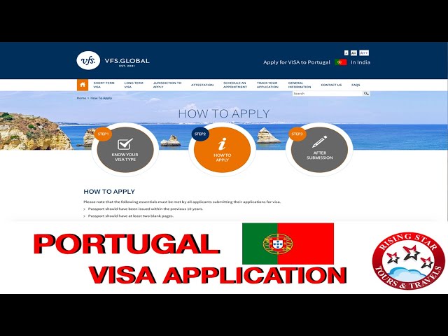 How to Fill Portugal Visa Application Form Online l  Step By Step Guide
